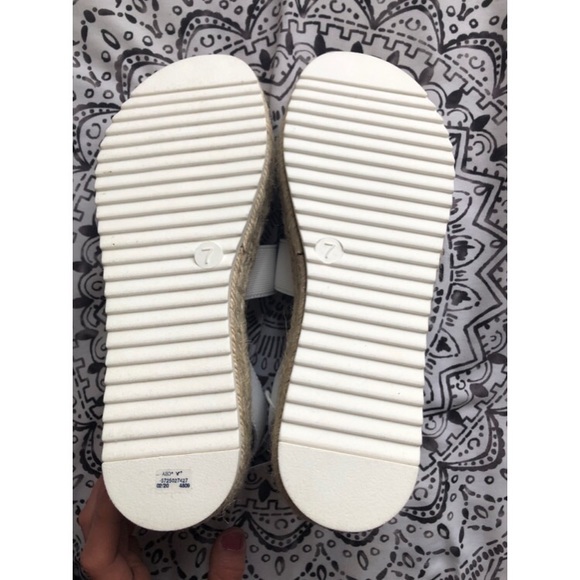 White Platform Espadrille Sandals - Picture 7 of 8